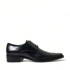Elegant Black Leather Formal Flats
