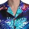 Psychedelic Print Silk Pajama Shirt - Image 3