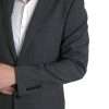 Elegant Grey Checkered Slim Fit Suit - Image 2