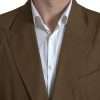 Elegant Brown Silk Blend Taormina Suit - Image 2