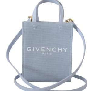 Chic Cloud Blue Cotton Mini Bag