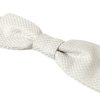 Elegant Ivory Silk Bow Tie - Image 2