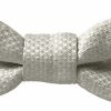 Elegant Ivory Silk Bow Tie - Image 3