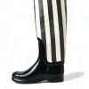 Black and White Striped Knee High Boots - Image 4