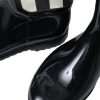 Black and White Striped Knee High Boots - Image 7