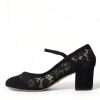 Elegant Suede Mary Jane Lace Heels - Image 5