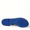 Elegant Blue Leather Flat Sandals - Image 6