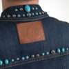 Embellished Turquoise Denim Jacket - Image 5