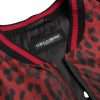 Red Leopard Print Bomber Jacket - Image 3