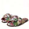 Exquisite Floral Print Flat Sandals - Image 3