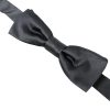 Elegant Anthracite Gray Silk Bow Tie - Image 2