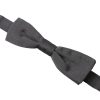 Elegant Silk Dark Gray Bow Tie - Image 2
