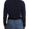 Chic Cropped Blue Cardigan - Image 3
