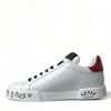 Chic White Portofino Leather Sneakers - Image 5