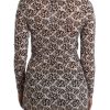 Elegant Floral Lace Longsleeve Top - Image 3