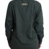 Elegant Gray Cotton Button Down Shirt - Image 3
