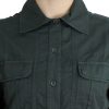 Elegant Gray Cotton Button Down Shirt - Image 5