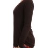 Chic Crewneck Silk-Appliqué Sweater - Image 2