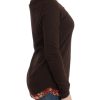 Chic Crewneck Silk-Appliqué Sweater - Image 4