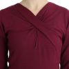 Elegant Purple Keyhole Wool Sweater - Image 5