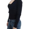 Elegant Black Cropped Virgin Wool Cardigan - Image 2