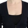 Elegant Black Cropped Virgin Wool Cardigan - Image 4