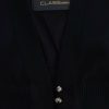 Elegant Black Cropped Virgin Wool Cardigan - Image 5