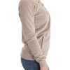 Beige Zip Cardigan with Gold Tone Accents - Image 4