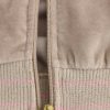 Beige Zip Cardigan with Gold Tone Accents - Image 6
