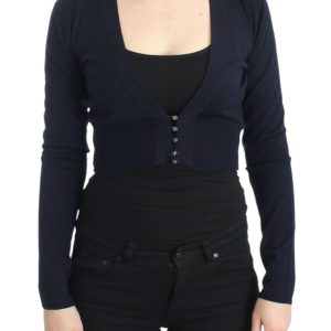 Elegant Cropped Virgin Wool Cardigan