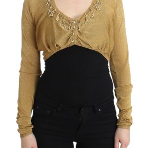 Embellished Gold Shimmer Shrug