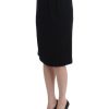 Elegant Black Wool Pencil Skirt - Image 2