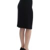 Elegant Black Wool Pencil Skirt - Image 3