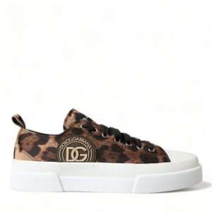 Elegant Leopard Print Casual Sneakers