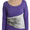 Elegant Purple Floral Jersey Dress - Image 5