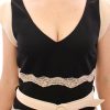 Elegant Sheath Lace Dress in Black and Beige - Image 4