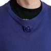 Royal Blue Cotton Crewneck Sweater - Image 4