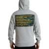 Chic Gray Logo Hooded Cotton Sweater - Image 3