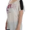 Chic White V-Neck Motive Print Tee - Image 2