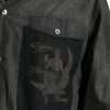 Elegant Dark Gray Cotton Button-Down Shirt - Image 5