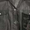 Elegant Dark Gray Cotton Button-Down Shirt - Image 6