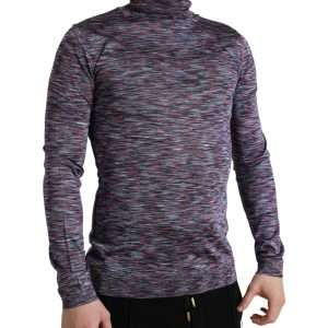 Elegant Turtleneck Pullover Sweater in Blue Purple