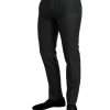 Elegant Dark Grey Skinny Dress Pants - Image 3