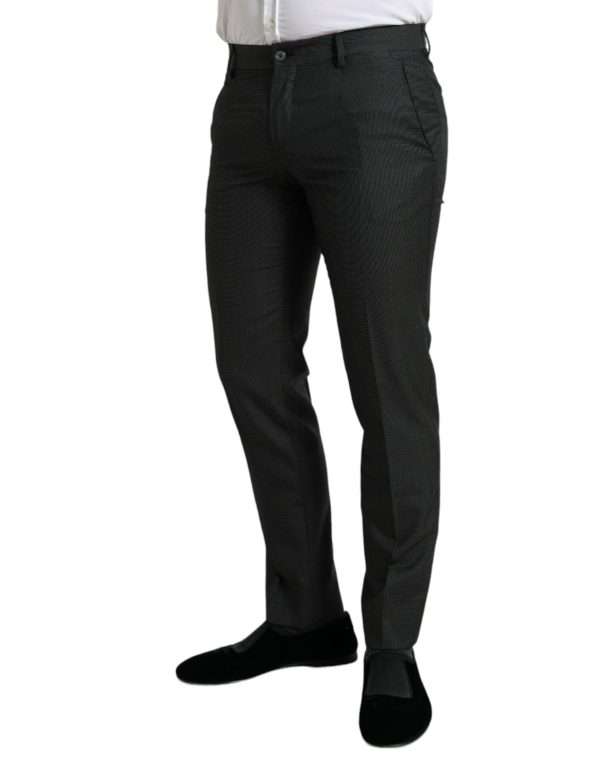 Elegant Dark Grey Skinny Dress Pants - Image 3