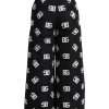 Elegant Wide Leg Signature Print Pants - Image 3