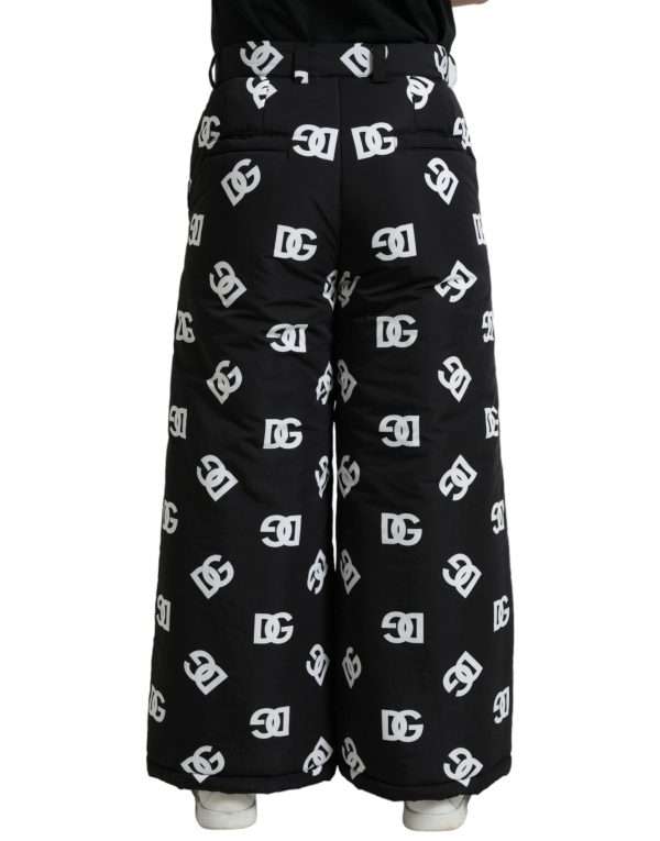 Elegant Wide Leg Signature Print Pants - Image 3