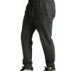 Elegant Dark Gray Wool Blend Joggers - Image 2