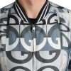Multicolor Silk Bomber Jacket - Classic Elegance - Image 5