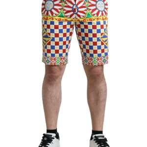 Multicolor Print Bermuda Shorts
