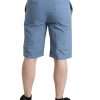 Sky Blue Cotton Bermuda Shorts - Image 2